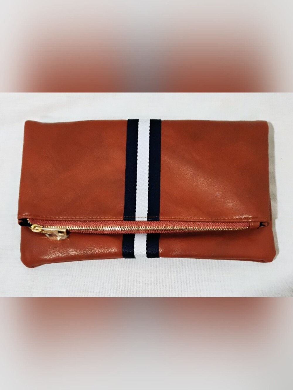 NWOT Funky Monkey Fold-Over Faux Leather Clutch